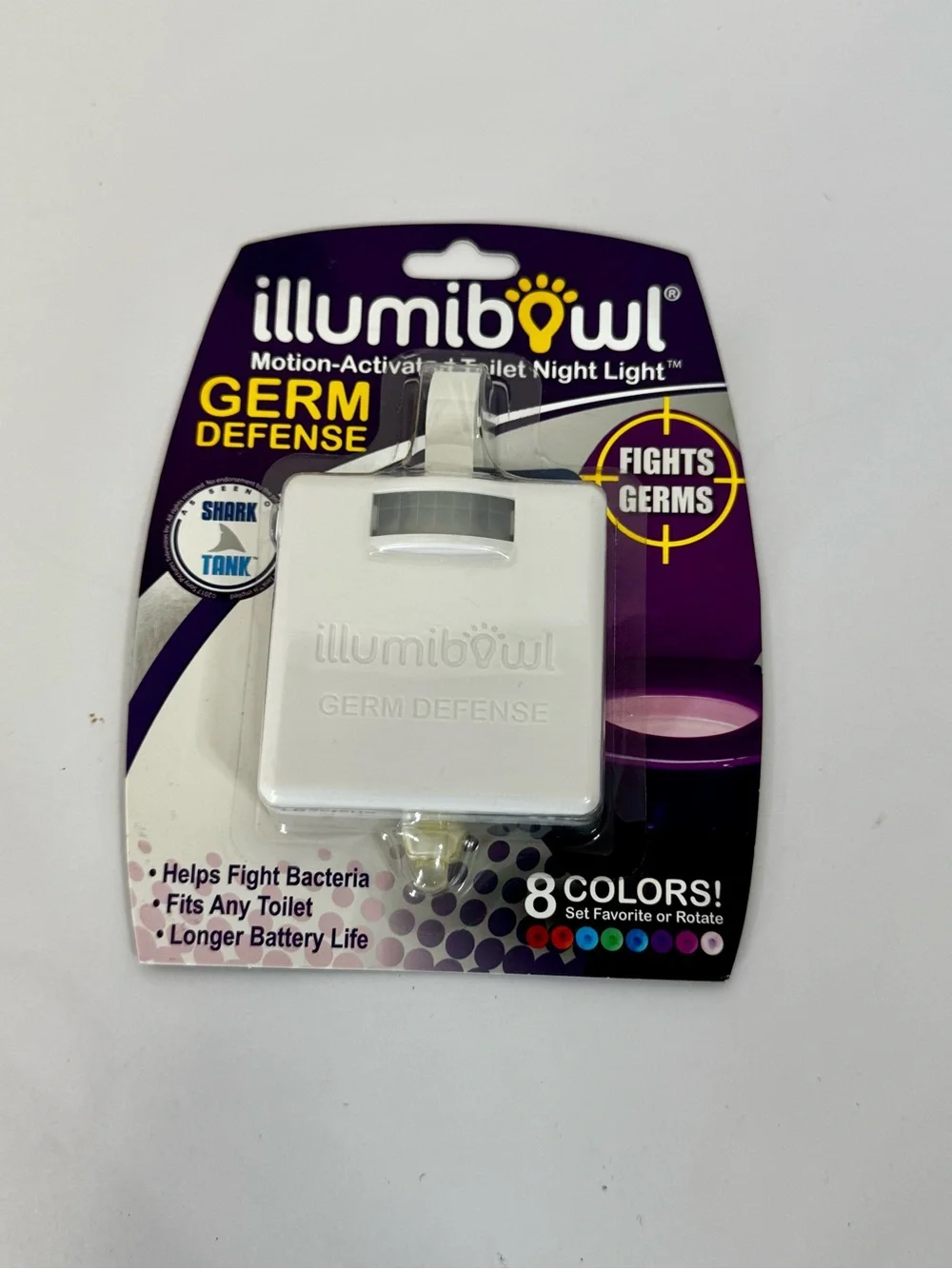 Illumibowl Germ Defense Motion-Activated Night Light - White